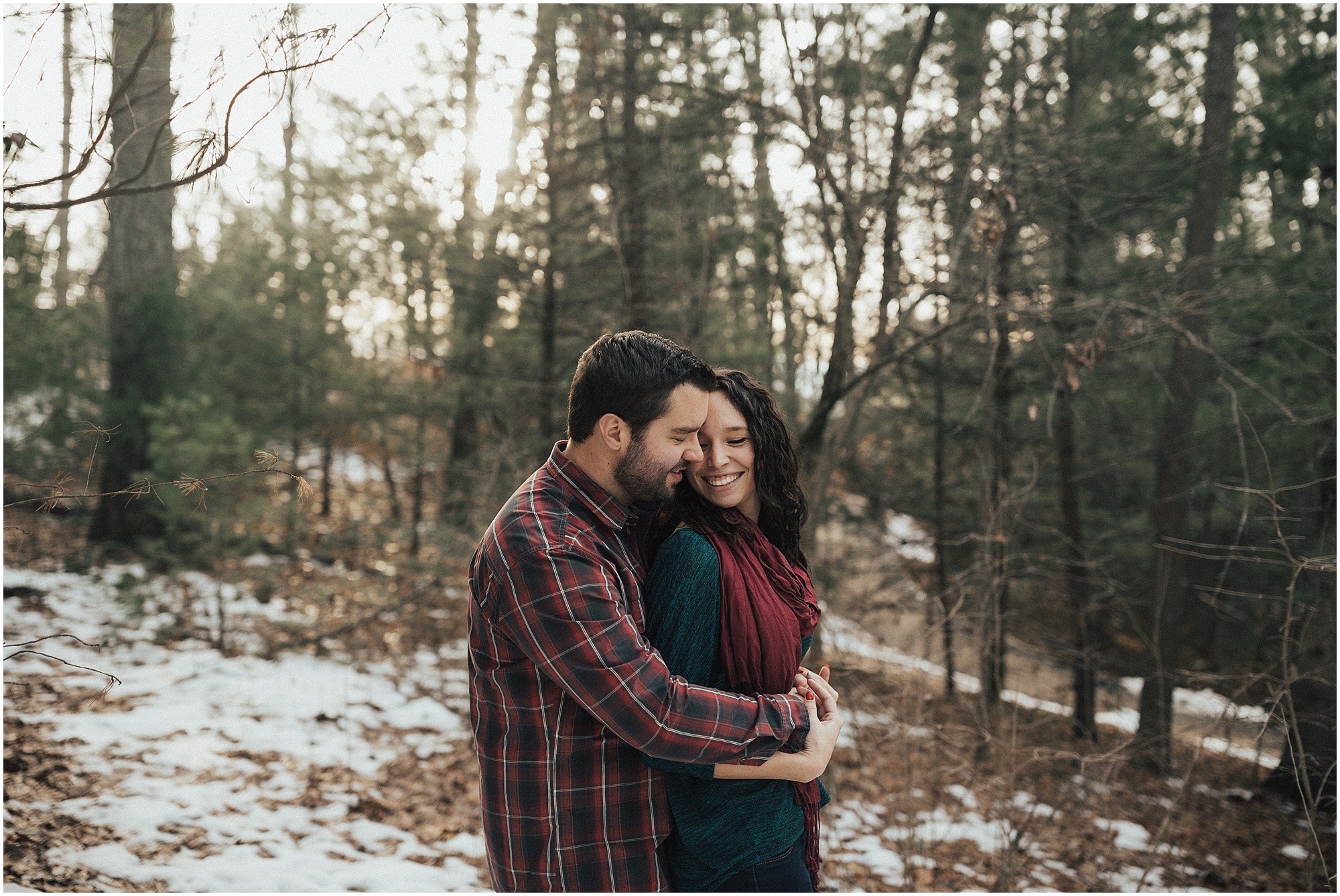 Snowy Biltmore Engagement Session