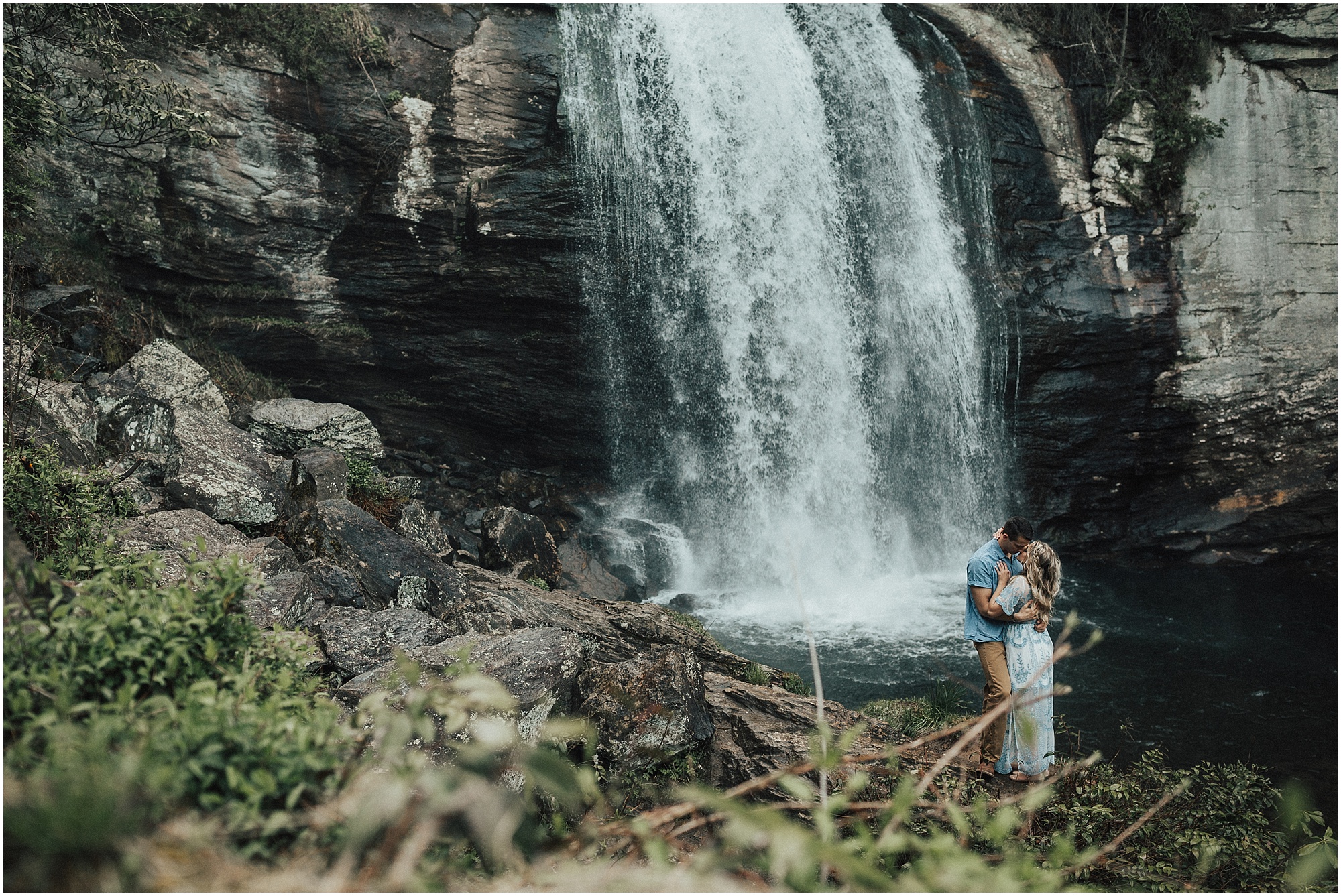 Looking Glass Falls Engagement Session 