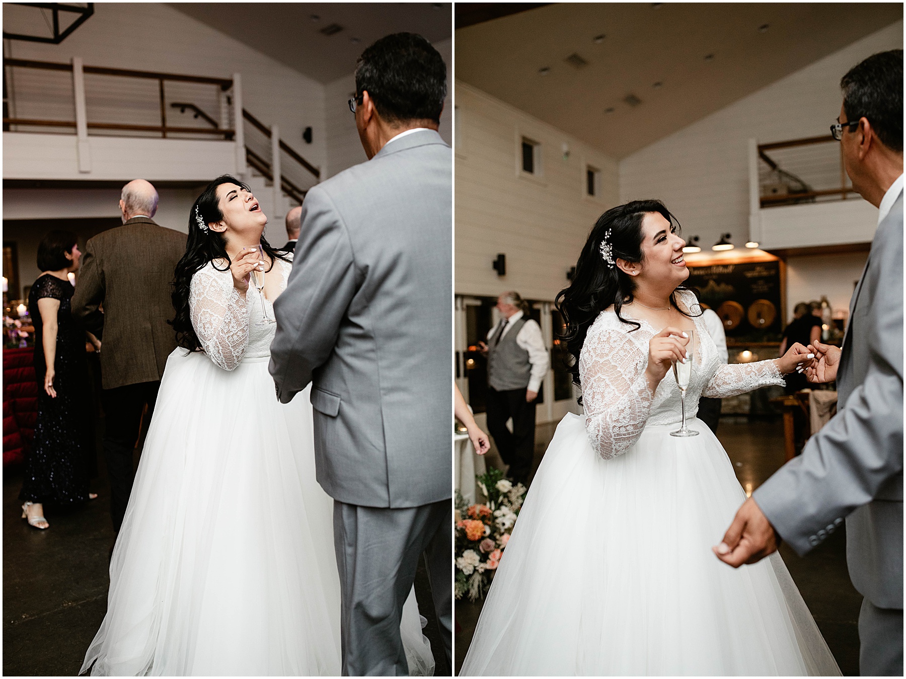 bride dancing with her dad nc wedding reception