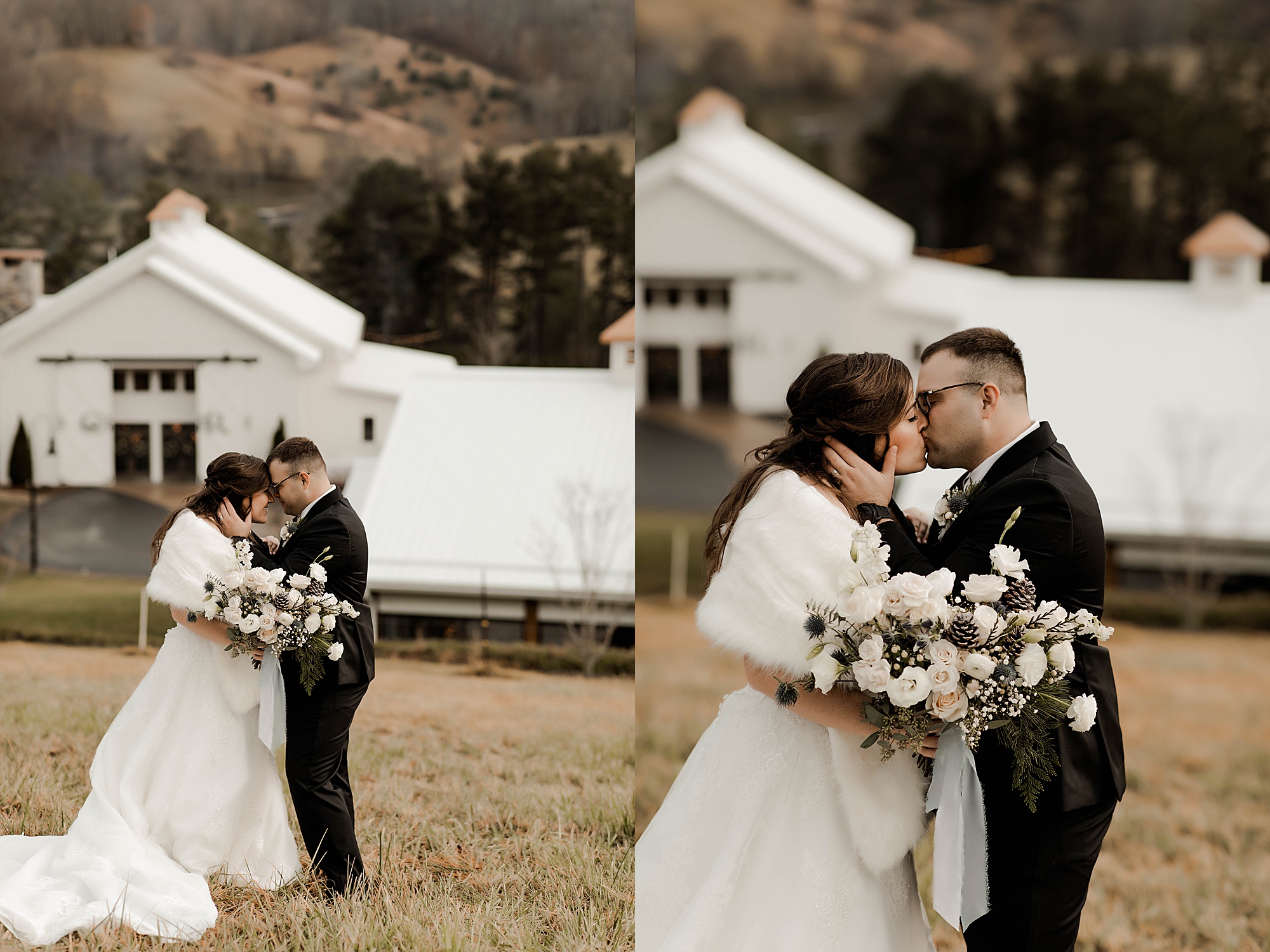 Bride and groom mountain photos 