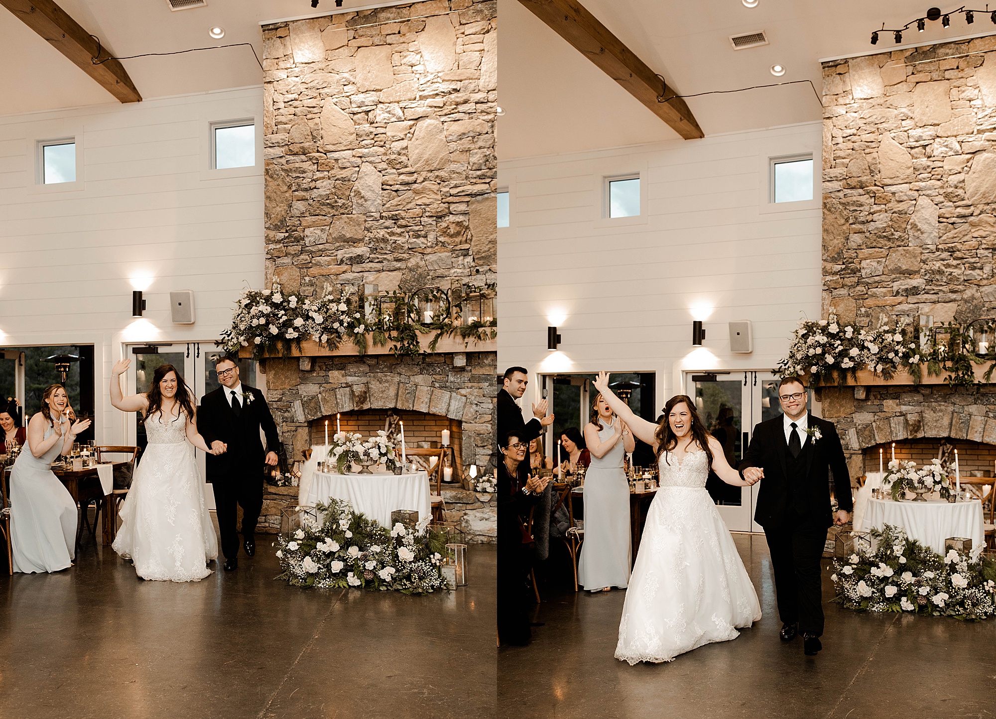 bride and groom wedding reception